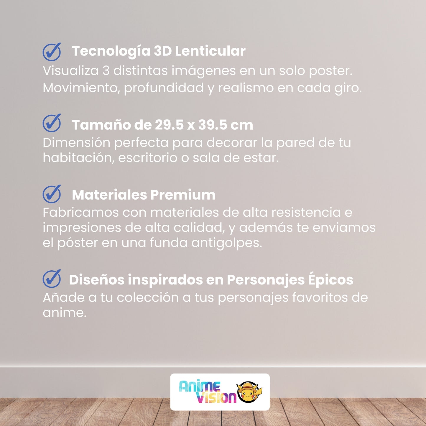 Póster Lenticular 3D - Pokemon (4 modelos)