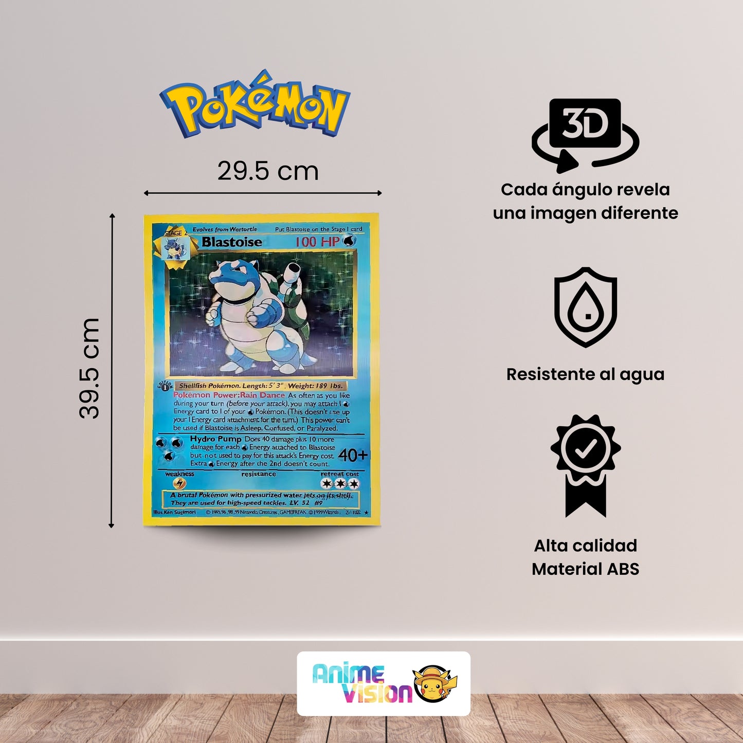 Póster Lenticular 3D - Pokemon (4 modelos)