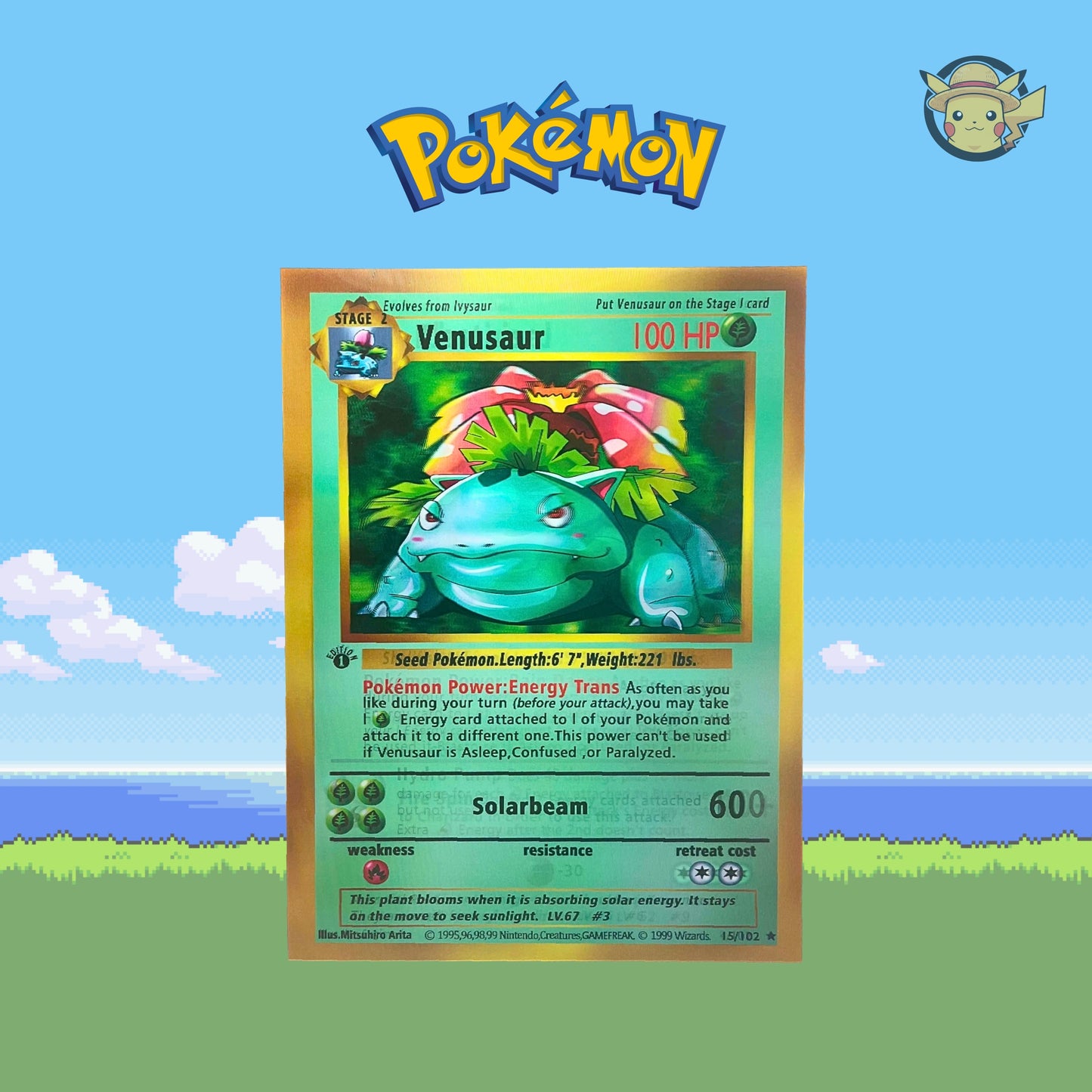 Póster 3D Pokémon - Charizard, Blastoise y Venusaur