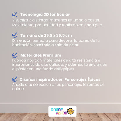 Póster Lenticular 3D - Pokemon (4 modelos)