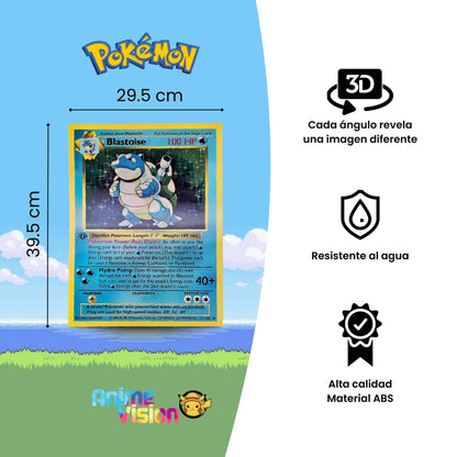 Póster 3D Pokémon - Charizard, Blastoise y Venusaur