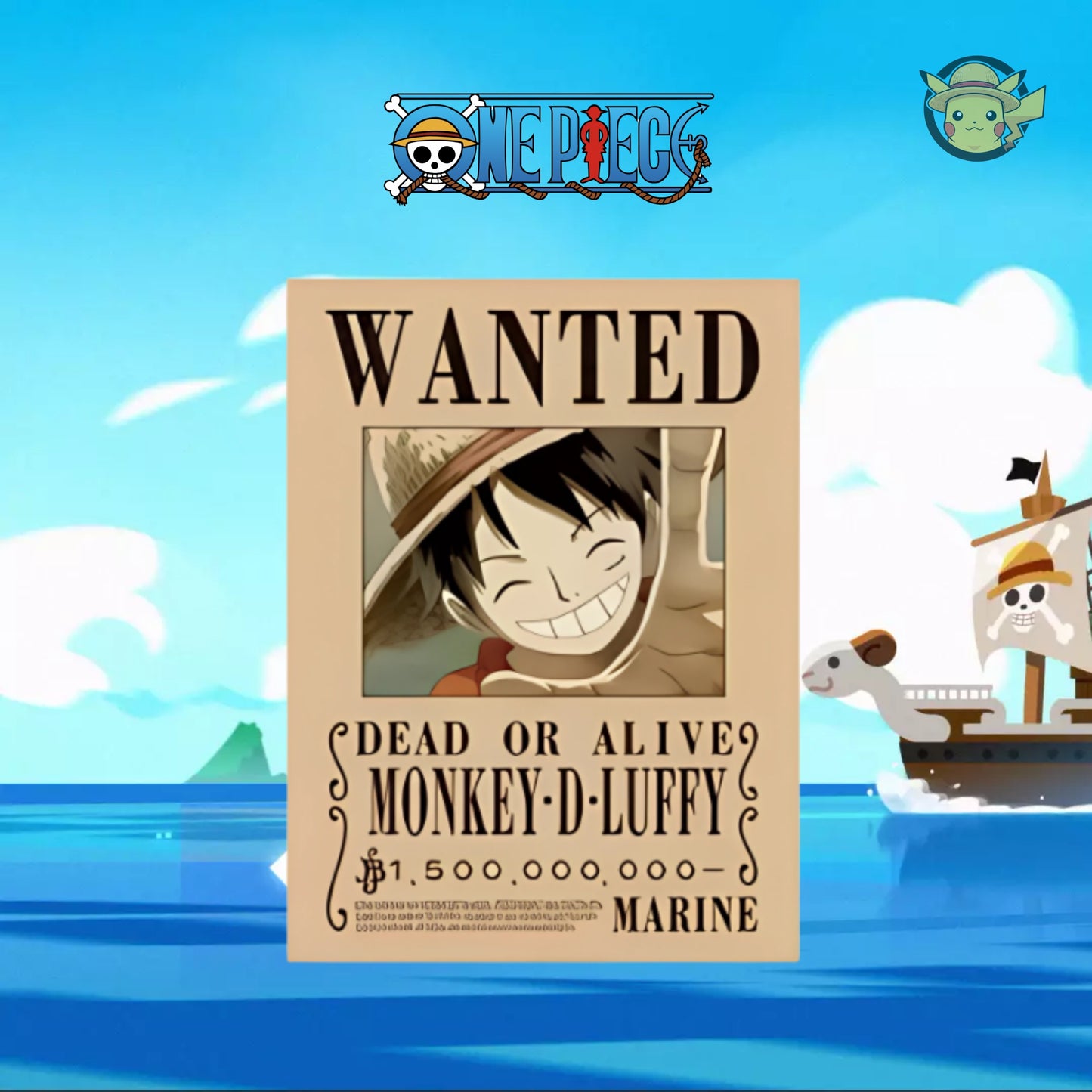 Póster 3D One Piece - Luffy, Sabo y Portgas D.Ace